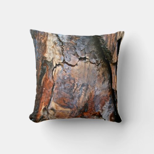 SEQUOIA TREE BARK DETAIL THROW PILLOW