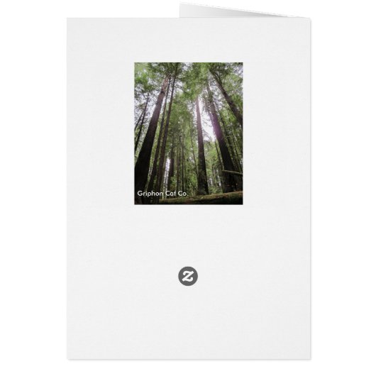 Sequoia Trees Poem Blank Card (Back)