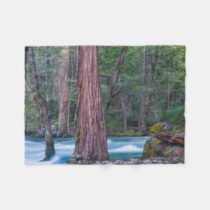 Sequoias & Merced River Yosemite National Park, CA Fleece Blanket