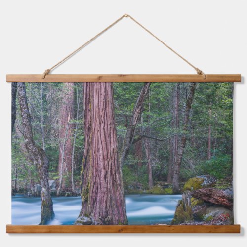 Sequoias  Merced River Yosemite National Park CA Hanging Tapestry
