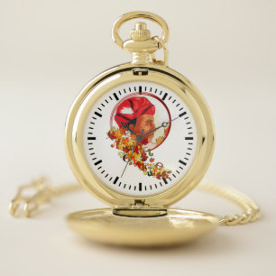 Sequoyah - Cherokee Syllabary "Talking Leaves" Pocket Watch