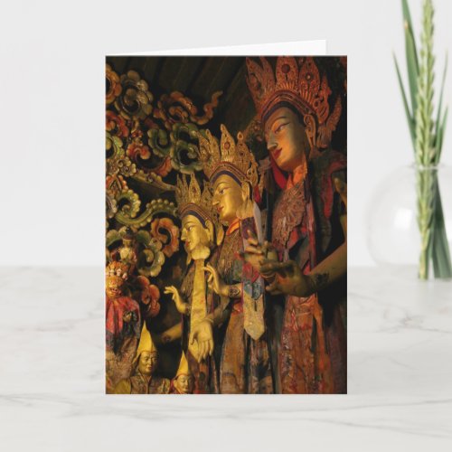 Sera Monastery Buddhist Statues 2 Greeting Card