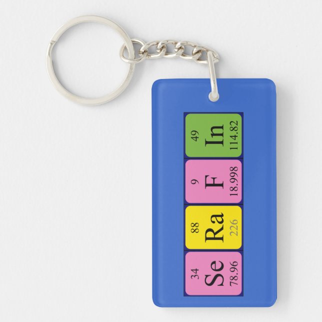 Serafin periodic table name keyring (Front)
