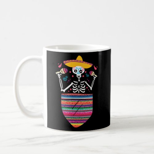 Serape Calaca Blanket Pocket Mexican Fiesta Party Coffee Mug