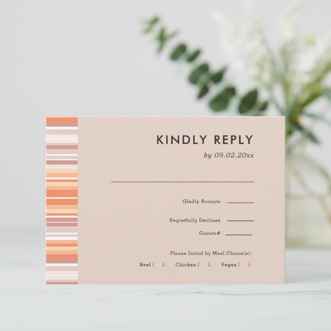 Serape  Fall Season | Wedding RSVP + Meal Choice (Standing Front)