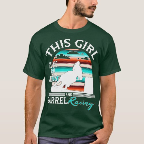 Serape Horse Barrel Racing This Girl 1 T_Shirt