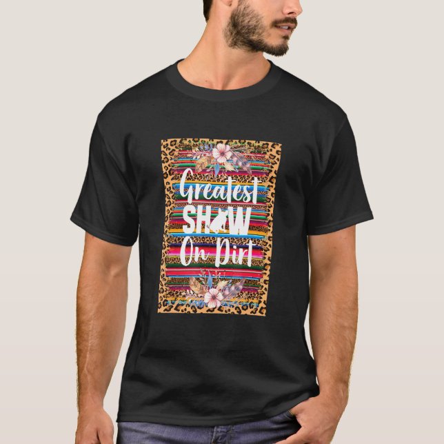 Serape Livestock Country Fair For Rodeo Cattle Ran T-Shirt (Front)