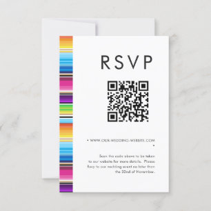 Serape Spring   Wedding QR code RSVP Invitation