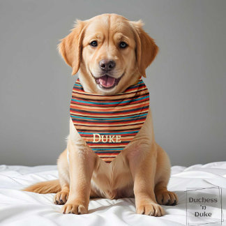 Serape Stripe Personalized Western Name Design Bandana