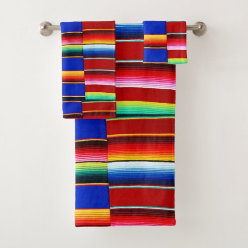 Serape stripes bath towel set