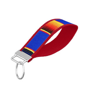 Serape stripes wrist keychain