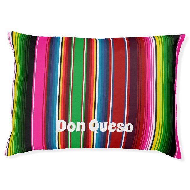 Serape Style Personalized Pet Bed (Front)