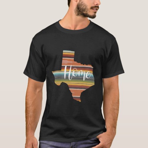 Serape Texas Home State Texan Mexican Pride Stripe T_Shirt