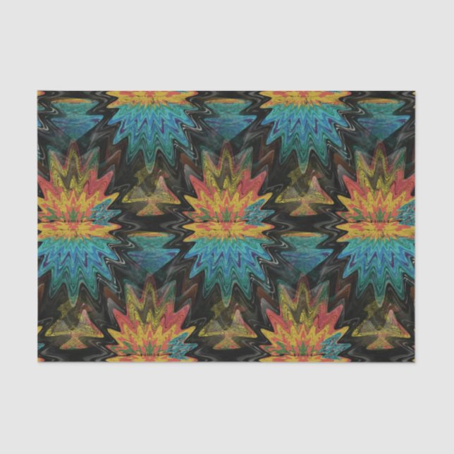 Serape Tribal Southwest Red Pattern Tissue Paper (Front)