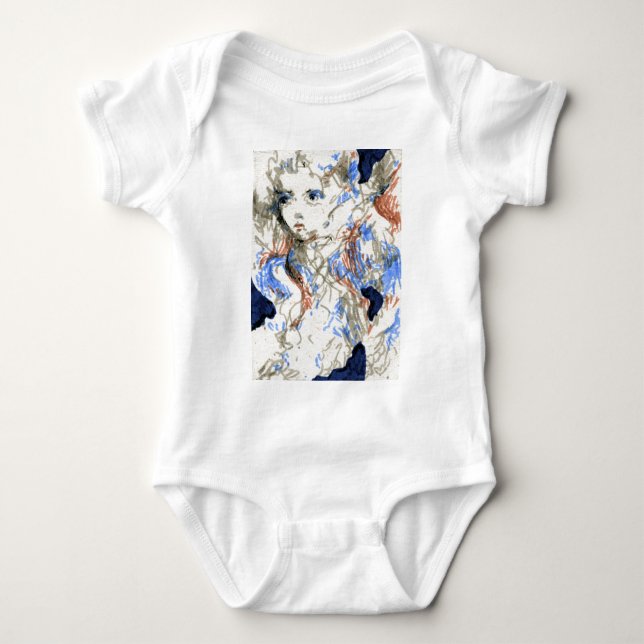 Seraph Ink Pen Drawing Baby Bodysuit (Front)