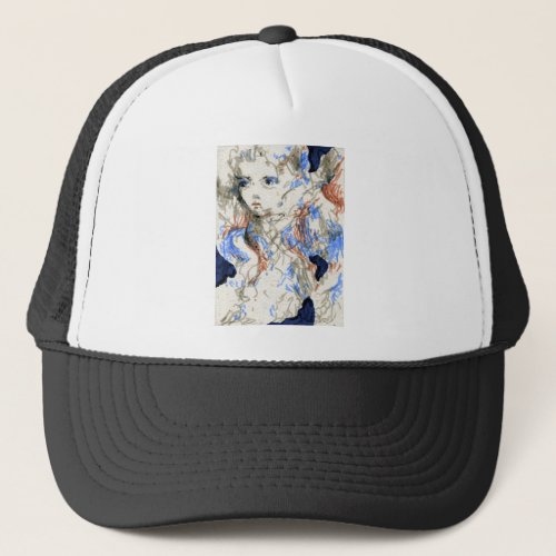 Seraph Ink Pen Drawing Trucker Hat