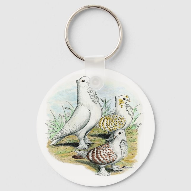 Seraphim Pigeons Keychain (Front)
