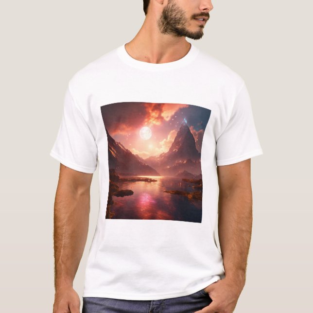 "Seraphim Rebirth: Ocean World 3D Fantasy T-Shirt" T-Shirt (Front)