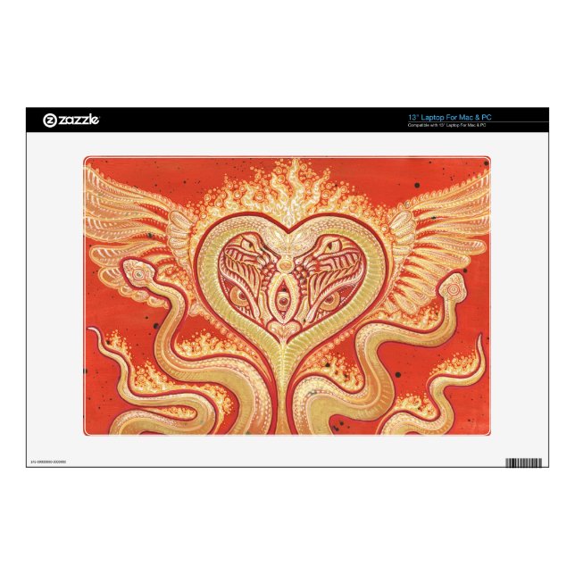 Seraphim (Winged Heart & Flaming Snakes) 13" Laptop Decal (Product)