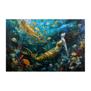 “Seraphina” – Beautiful Mystical Mermaid Acrylic Print