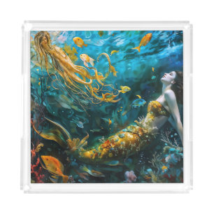 “Seraphina” – Beautiful Mystical Mermaid Acrylic Tray