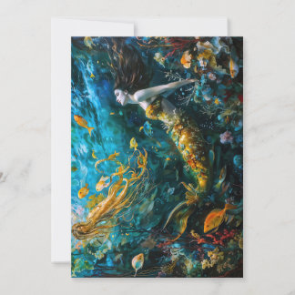 “Seraphina” – Beautiful Mystical Mermaid Holiday Card