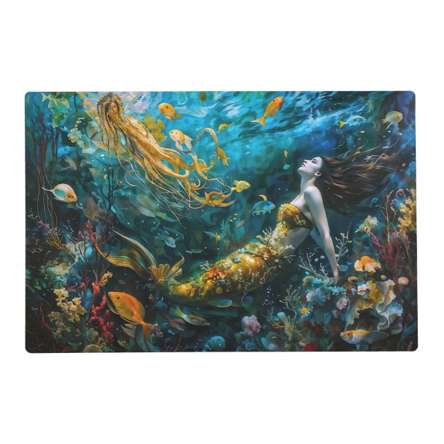 “Seraphina” – Beautiful Mystical Mermaid Placemat (Front)