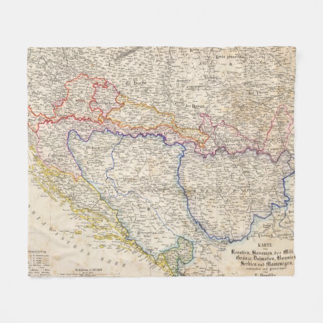 Serbia, Bosnia Fleece Blanket (Front (Horizontal))
