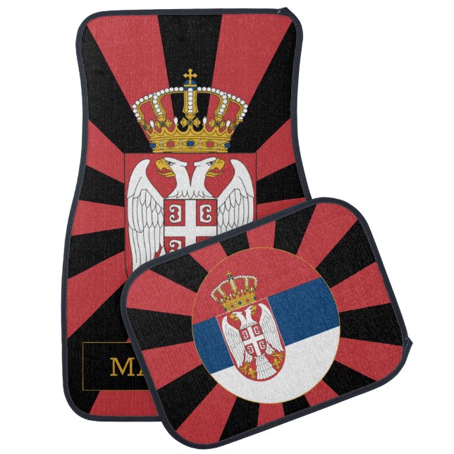 Serbia Car Floor Mat & Serbian Flag / Patriots (Set)