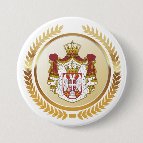 Serbia Coat of Arms Button