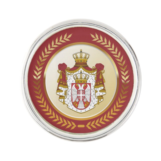 Serbia Coat of Arms Lapel Pin (Front)
