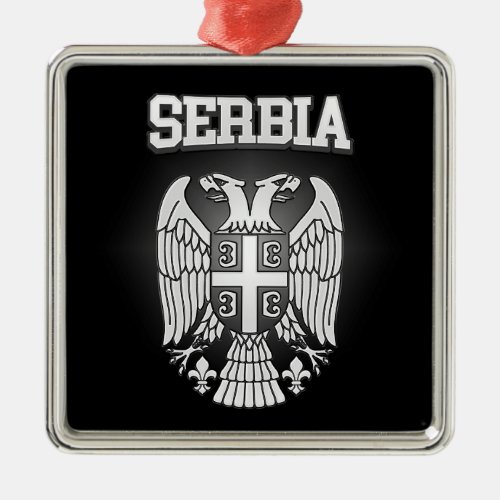 Serbia Coat of Arms Metal Ornament