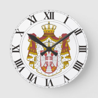 Serbia Coat of Arms Round Clock