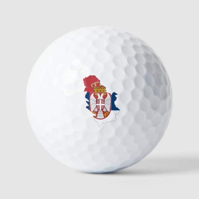 Serbia Country Flag  Golf Balls (Front)