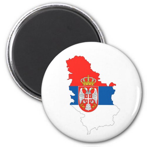 serbia country flag map shape symbol magnet