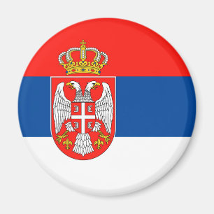 serbia country flag nation symbol name text magnet