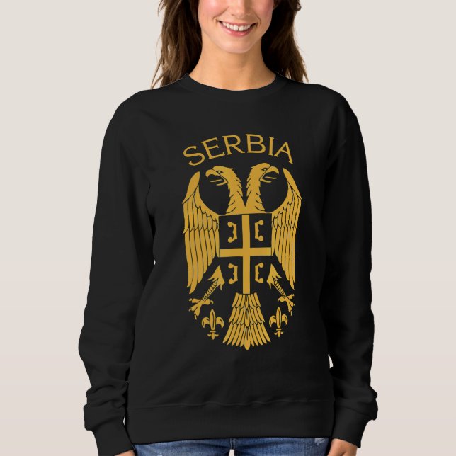 Serbia eagle Serbia Serbian flag Sweatshirt (Front)