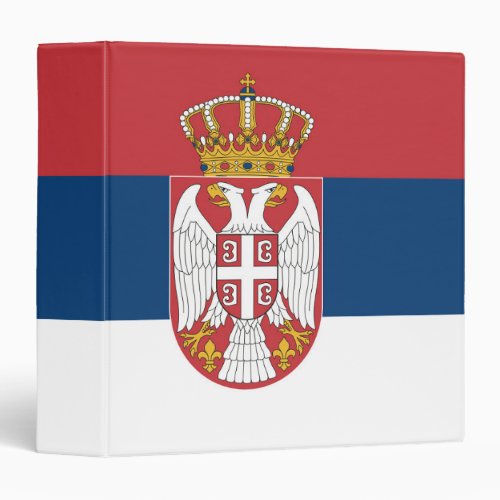 Serbia Flag 3 Ring Binder