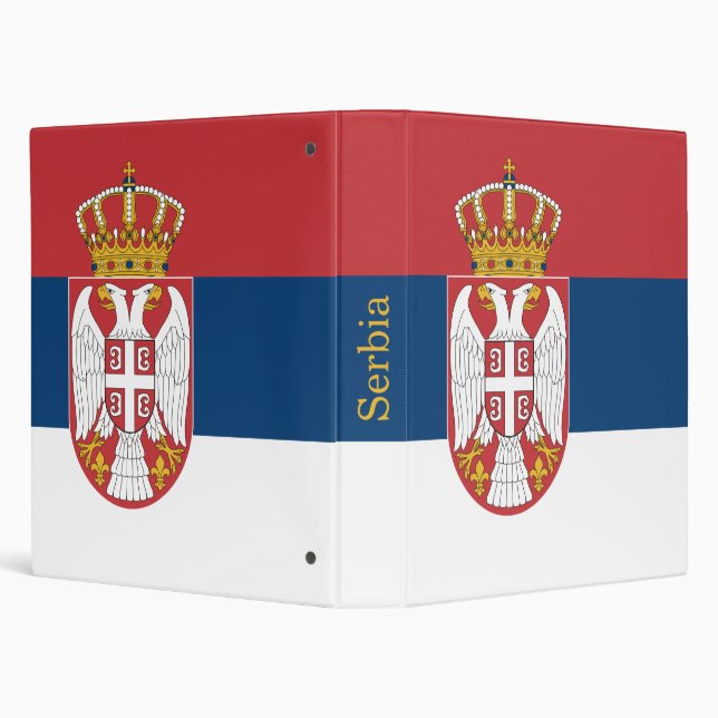 Serbia Flag 3 Ring Binder (Background)