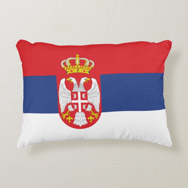 Serbia flag accent pillow (Front)