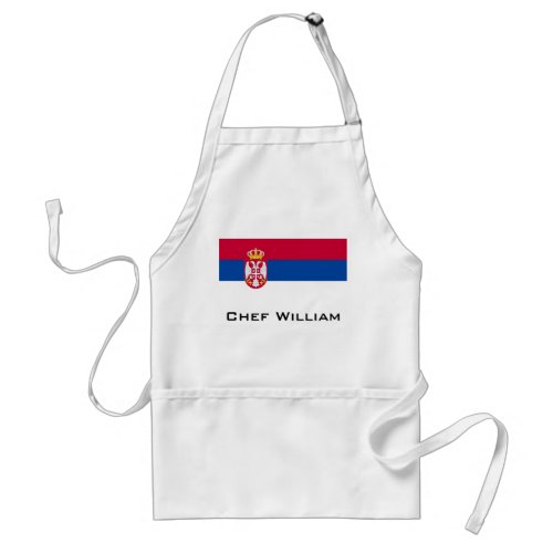 Serbia Flag Adult Apron