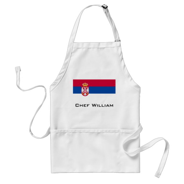 Serbia Flag Adult Apron (Front)