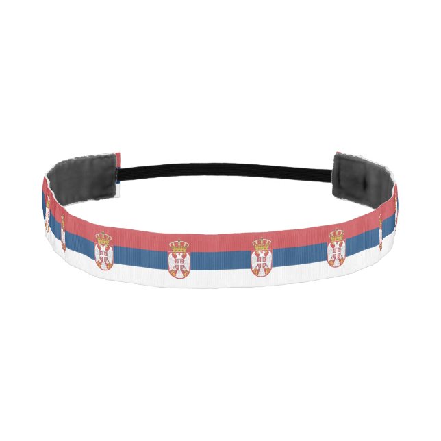 Serbia Flag Athletic Headband (Front)