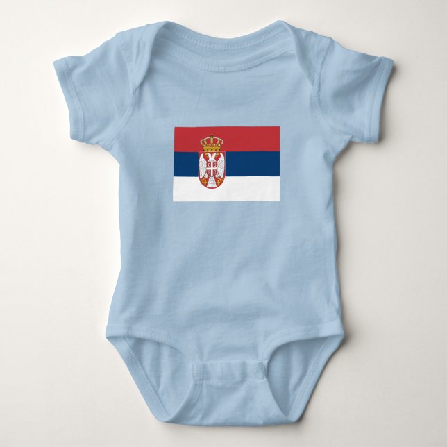Serbia Flag Baby Bodysuit (Front)
