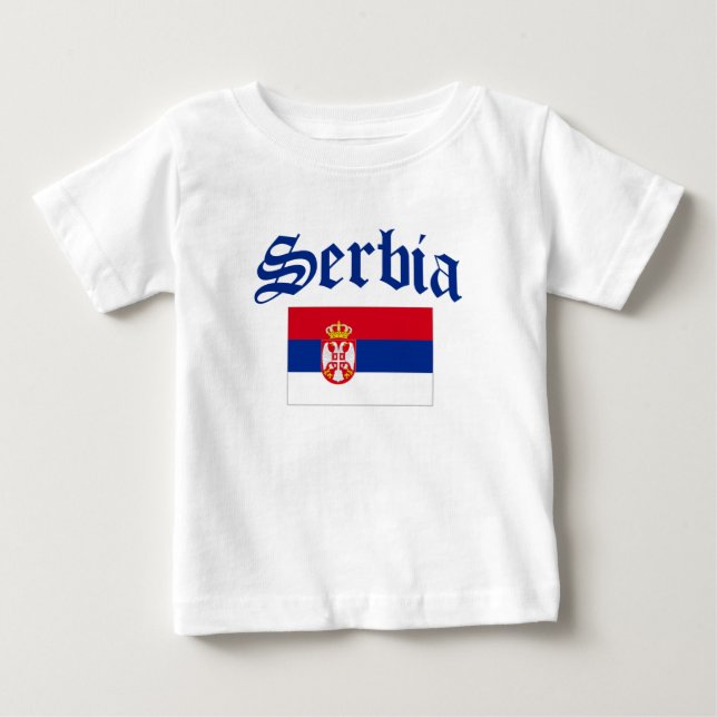 Serbia Flag Baby T-Shirt (Front)