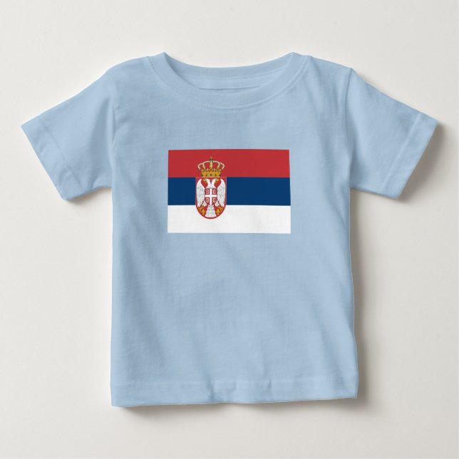 Serbia Flag Baby T-Shirt (Front)