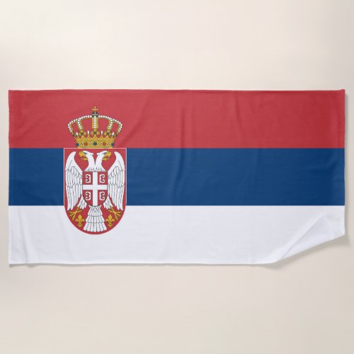 Serbia Flag Beach Towel