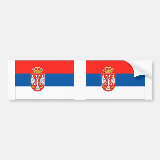 Serbia Flag Bumper Sticker (Front)