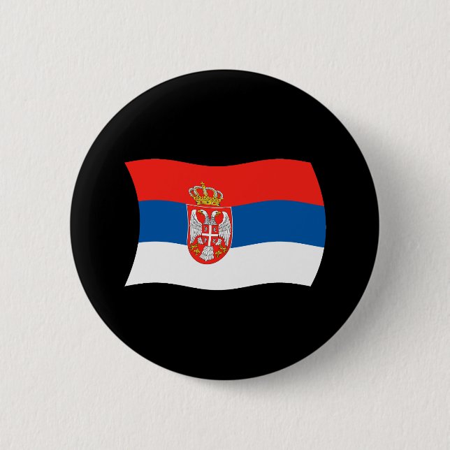 Serbia Flag Button (Front)