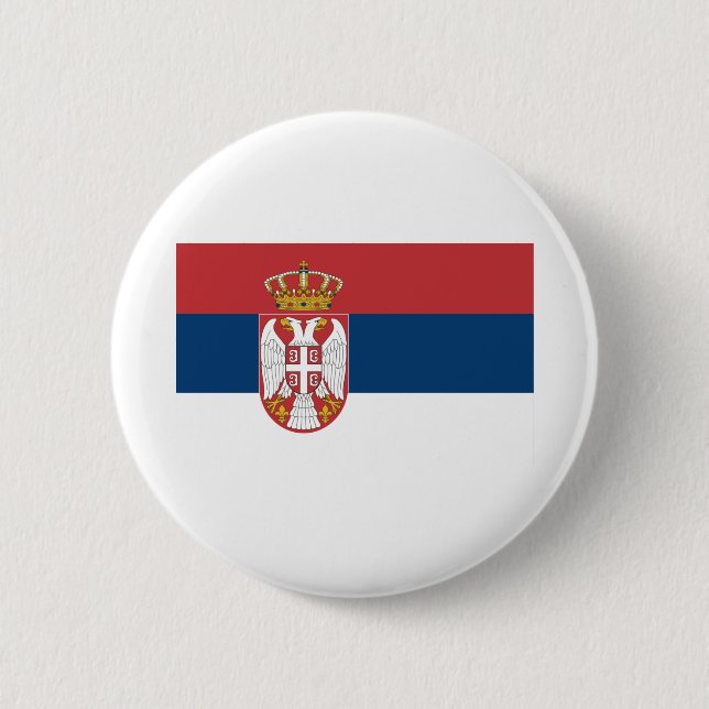 Serbia Flag Button (Front)